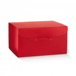 SCATOLA GIFT 25,5x25,x5x17cm FIBRA ROSSO