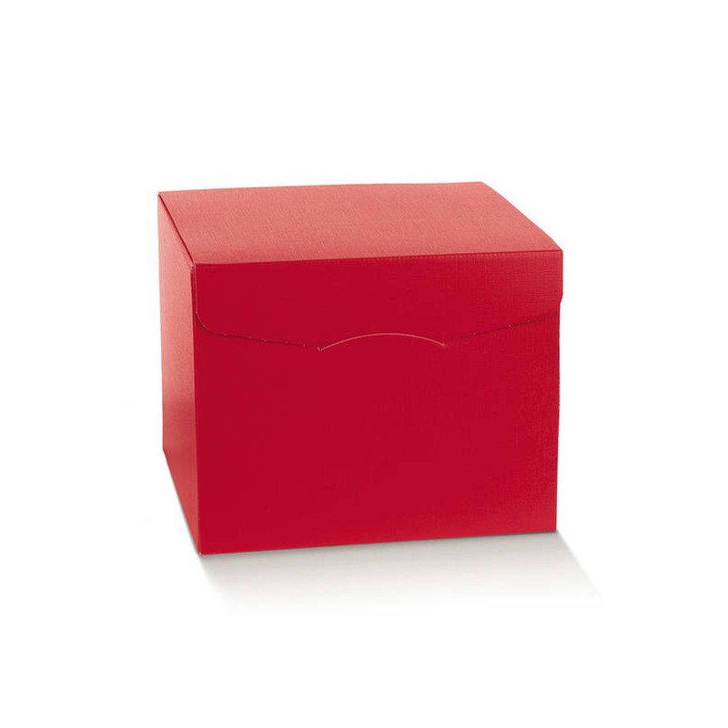 SCATOLA SEGRETO 24,5x24,5x15cm FIBRA ROSSO