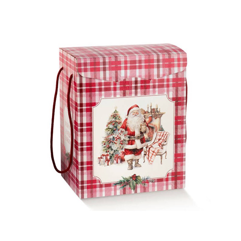 SCATOLA SEGRETO C/CORDINI 28x20x35cm SANTA'S HOME