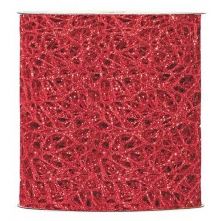 NASTRO GLITTER OCEANIA mm95x10mt ROSSO