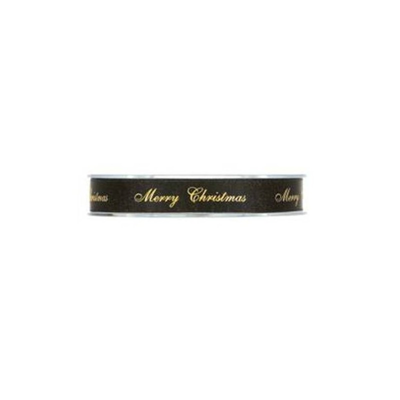 NASTRO FREDERIK MERRRY CHRISTMAS mm15x25mt NERO