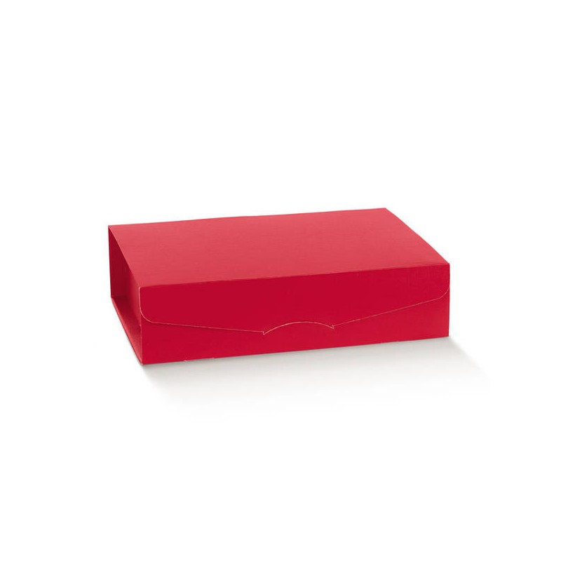 SCATOLA GIFT 3 BOTTIGLIE MAXI 34x30x10cm FIBRA ROSSO