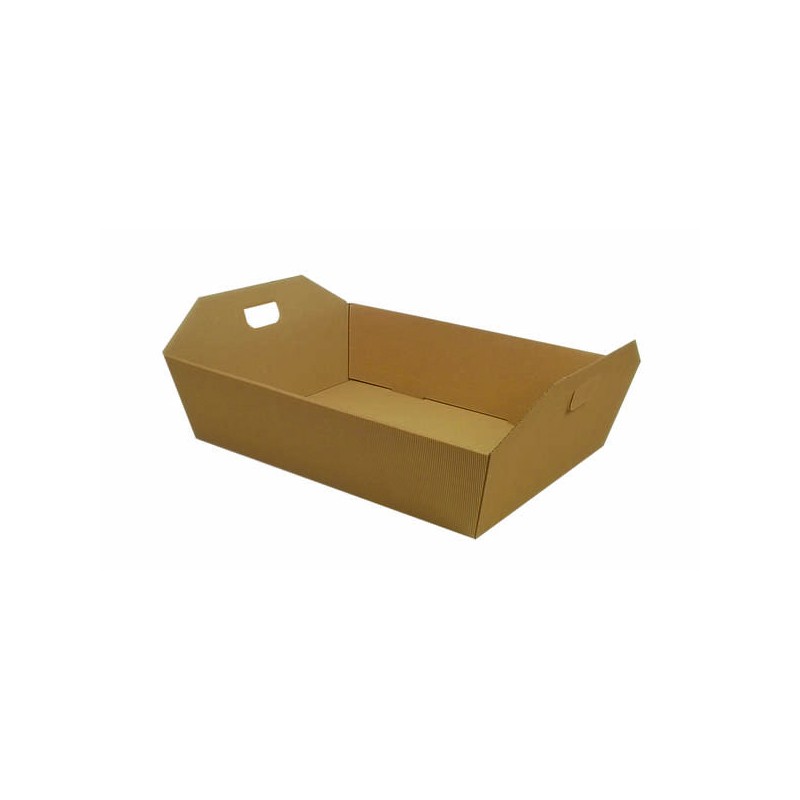 CESTA REGALO C/MANIGLIE GRANDE 43x32x12cm ONDA AVANA PORTATA 12kg