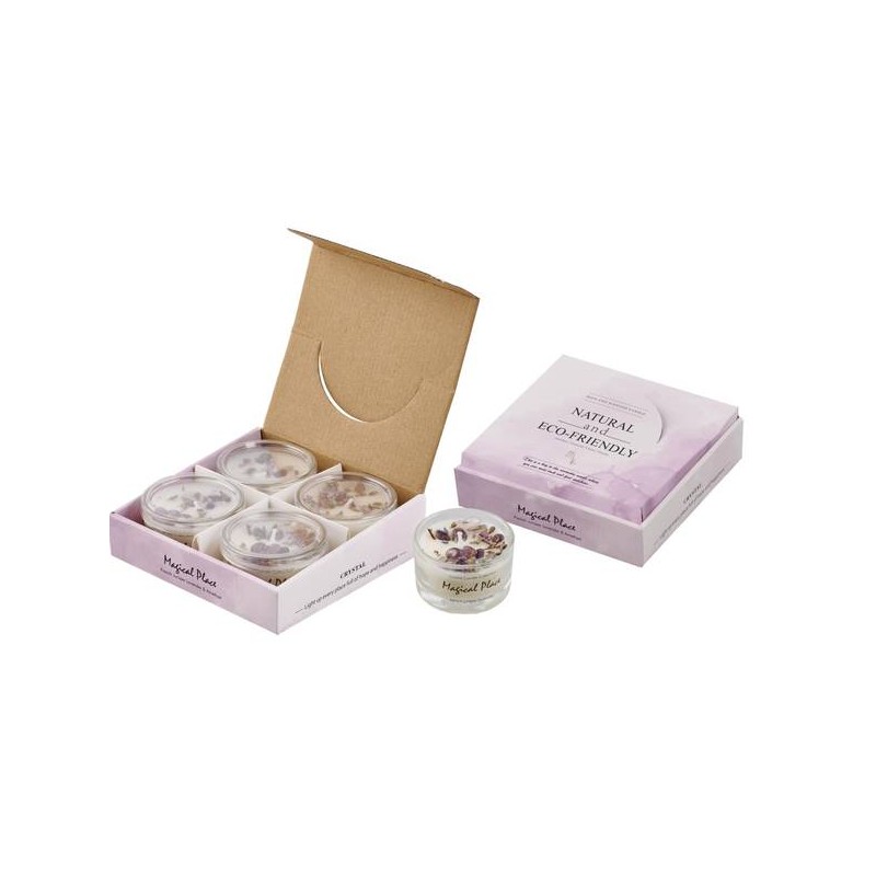 CANDELA IN VETRO PICCOLA NATURAL ø5x3cm 1pz