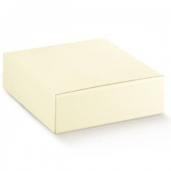 SCATOLA ASTUCCIO SETA AVORIO 20x20x6cm