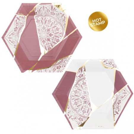 PIATTI PIATTI 23cm KINTSUGI ROSA 8pz