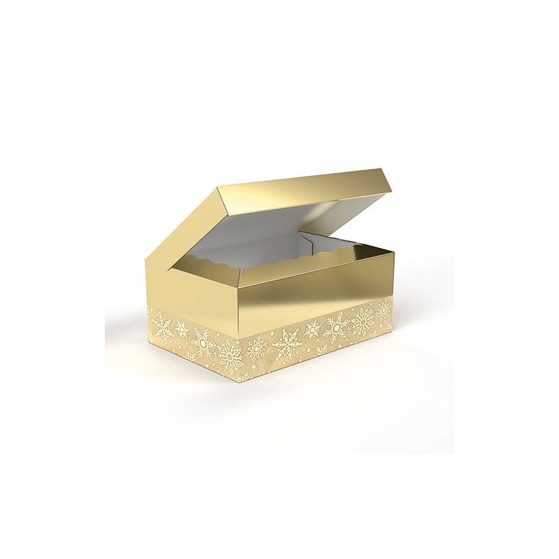 SCATOLA BAULETTO 32,5x22,5x13,5cm GLITTER ORO PORTATA 4kg