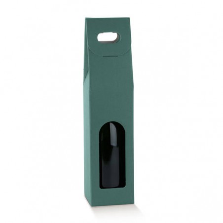 SCATOLA 1 BOTTIGLIA C/MAN. E FIN. 9x9x38,5cm AVANA