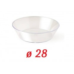 VASSOIO BAVARESE TRASPARENTE ø28x4,2cm 1750cc