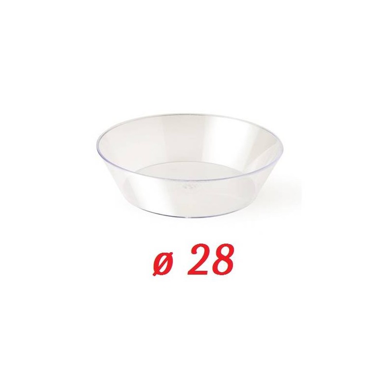 VASSOIO BAVARESE TRASPARENTE ø28x4,2cm 1750cc