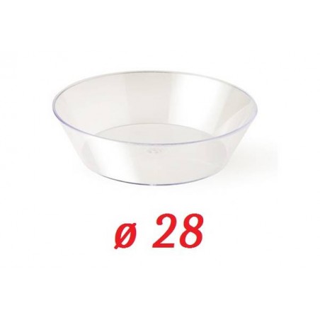 VASSOIO BAVARESE TRASPARENTE ø28x4,2cm 1750cc