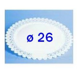 VASSOIO TRINATO BIANCO ø26 V.T.