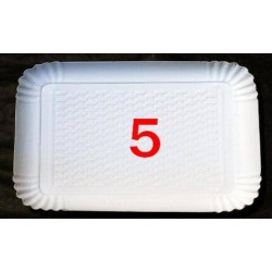 VASSOIO CARTONE BIANCO N°5 29x19 4 PEZZI