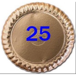 VASSOIO CARTONE ORO TONDO ø25/26 4 PEZZI