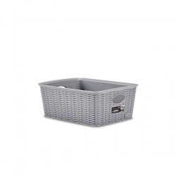 CESTO PVC ELEGANCE HIGH 25x19,5x10cm STONE GREY M