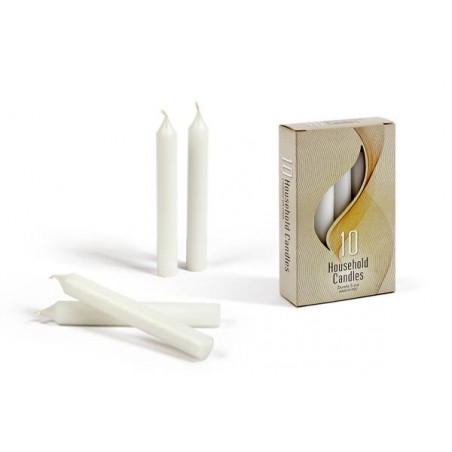 CANDELE STEARICHE BIANCHE 10pz