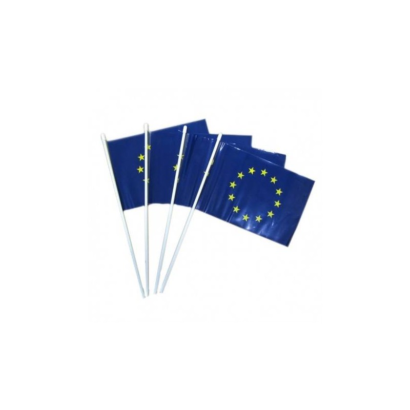 BANDIERINE EUROPA C/ASTA 50cm 24pz
