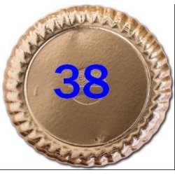 VASSOIO CARTONE ORO TONDO ø38 2 PEZZI
