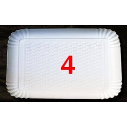 VASSOIO CARTONE BIANCO N°4 26x18 4 PEZZI
