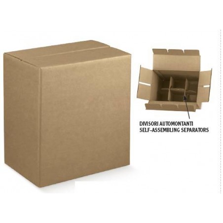 SCATOLA RAPID 6 BOTTIGLIE 29x20x34cm AVANA