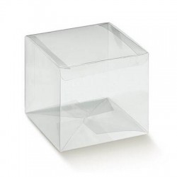 SCATOLA SCATTO PVC TRASPARENTE 13x13x12cm 10pz