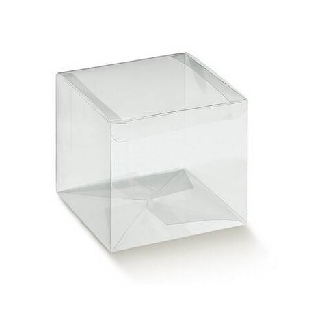SCATOLA SCATTO PVC TRASPARENTE 13x13x12cm 10pz