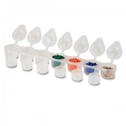 STRISCIA 7 VASETTI PP C/COPERCHIO 6ml