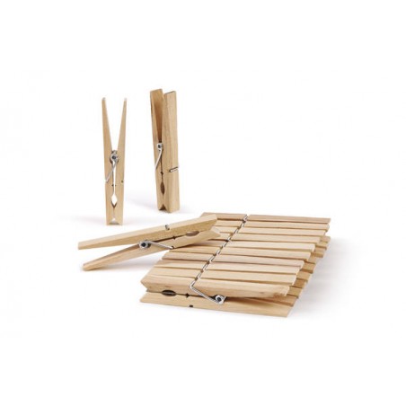 MOLLETTE DA BUCATO IN LEGNO HOLD ME 20pz