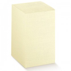 SCATOLA PIEGHEVOLE 10x10x35cm SETA AVORIO 10pz
