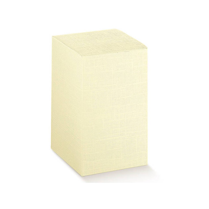 SCATOLA PIEGHEVOLE 10x10x35cm SETA AVORIO 10pz