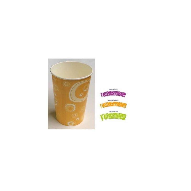 BICCHIERI IN CARTONCINO 25M-18 250cc VINTAGE VIOLA 100pz