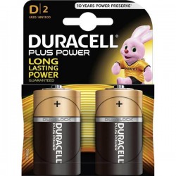 BATTERIE TORCIA PLUS DURACELL D 2pz