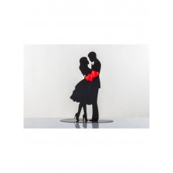 TOPPER SILHOUETTE LUI LEI + CUORI ROSSI E3275