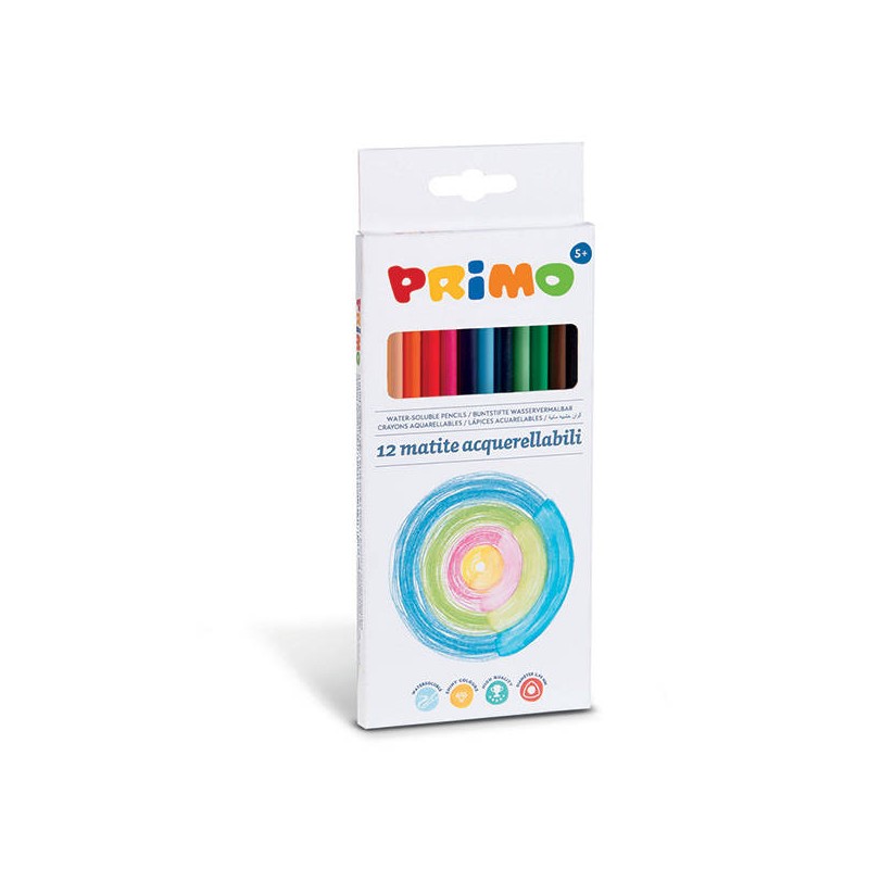PASTELLI A MATITA ACQUARELLABILI 12pz PRIMO