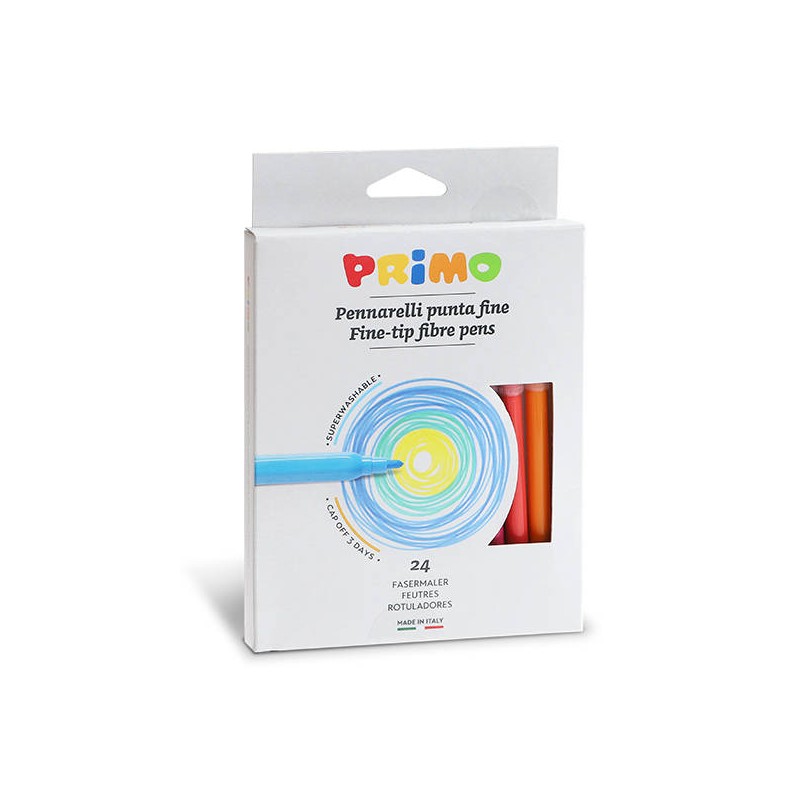 PENNARELLI SUPERLAVABILI PUNTA FINE 24pz PRIMO