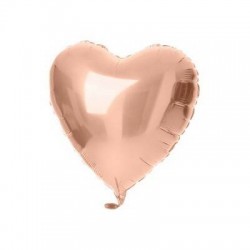 PALLONE MYLAR CUORE 18'' 45cm ROSE GOLD METAL