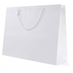 SHOPPER CARTA KRAFT CON TAG & FORO 24x19,5+14cm BIANCA