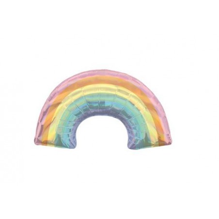 PALLONE MYLAR S/SHAPE ARCOBALENO PASTELLO 86x48cm