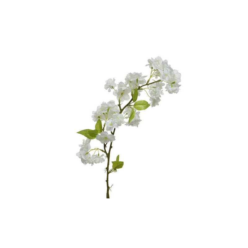 RAMO C/FIORI BIANCHI H.79cm