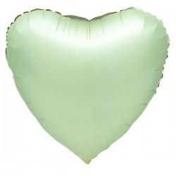 PALLONE MYLAR CUORE VERDE SALVIA ø45cm