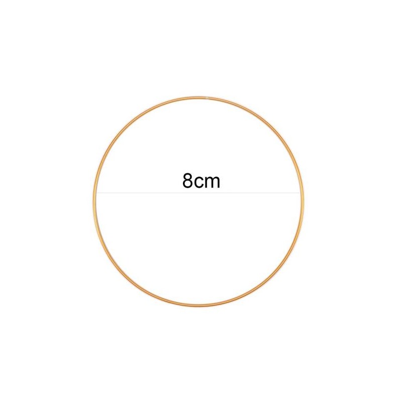 ANELLO IN METALLO ORO ø8cm 12pz