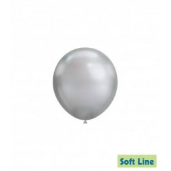 PALLONCINI LATTICE SOFT LINE CHROME 5 13cm ARGENTO 117 100pz RC