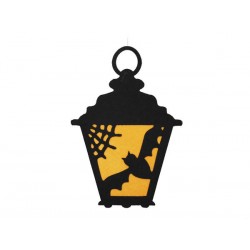 SAGOMA LANTERNA NERO ARANCIO 25cm