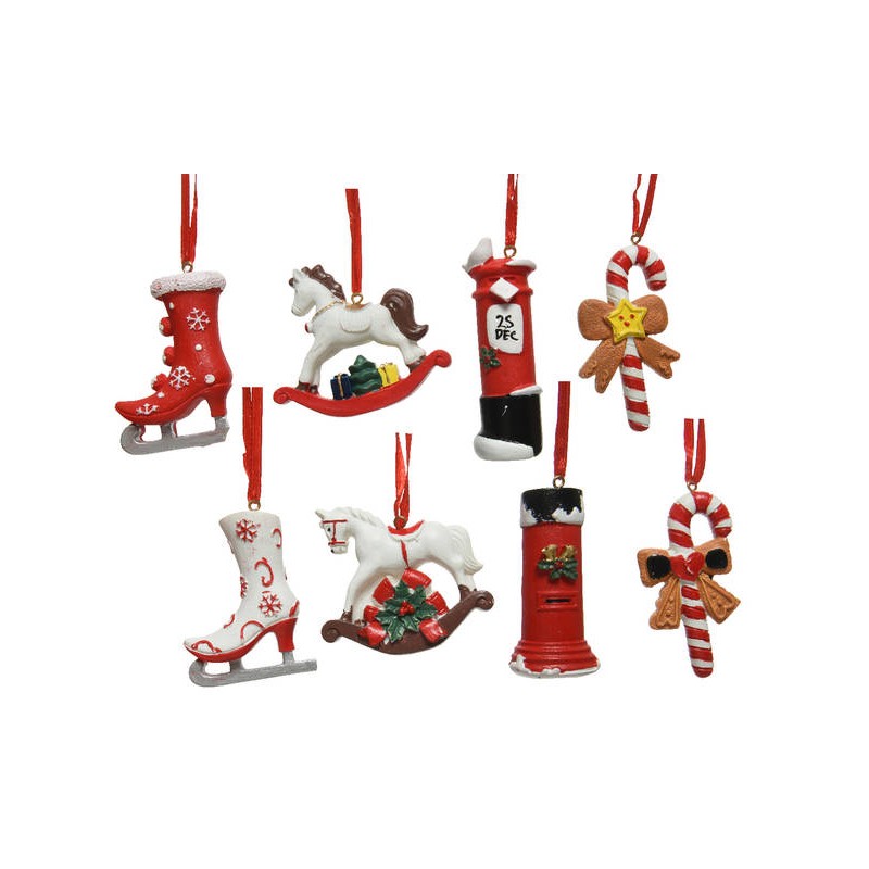 FIGURE ASSORTITE CLASSIC CHRISTMAS DA APPENDERE POLY 6,5cm