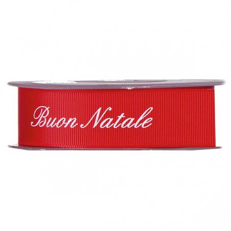 NASTRO GROS GRAIN NATALE 25mmx20mt RED