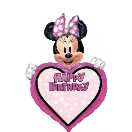 PALLONE MYLAR S/SHAPE MINNIE PERSONALIZZABILE 63x86cm