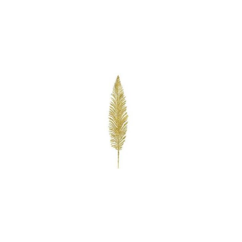 RAMO FOGLIA GLITTER ARECA 7x44cm GOLD
