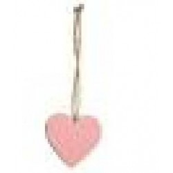 APPLLICAZIONE CUORE LEGNO PINK 2cm 24pz