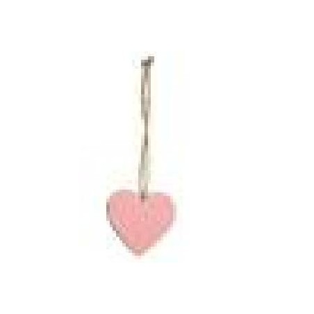 APPLLICAZIONE CUORE LEGNO PINK 2cm 24pz