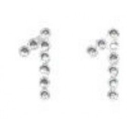 NUMBER 1 DIAMONDS STICKERS 9X12cm 25pz